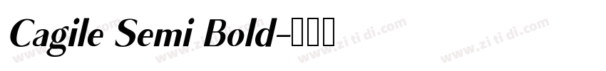 Cagile Semi Bold字体转换